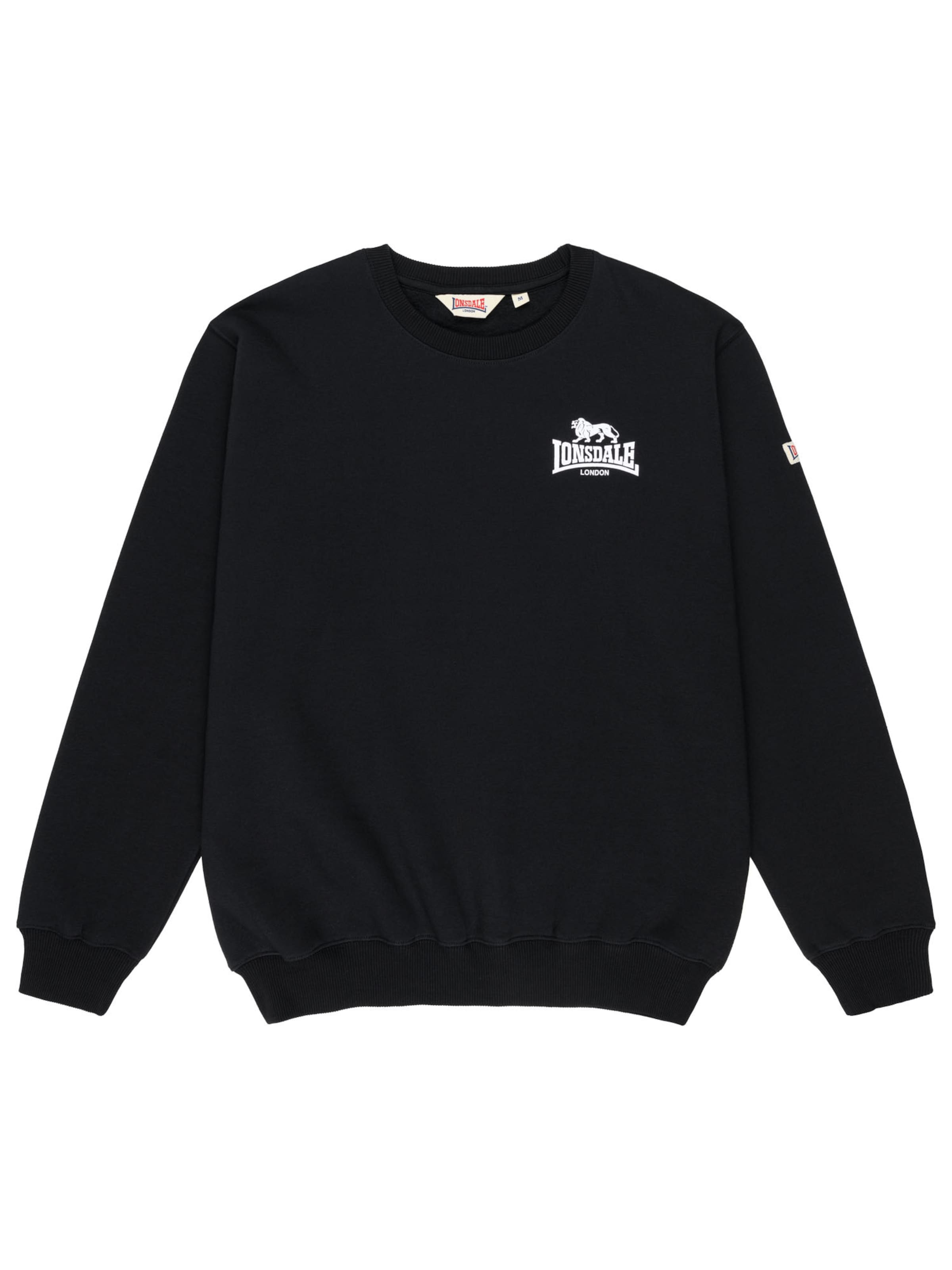 LONSDALE Sweatshirt 'Haighton' in Black: front