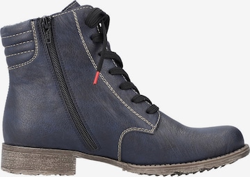 Rieker Lace-Up Ankle Boots '70811' in Blue
