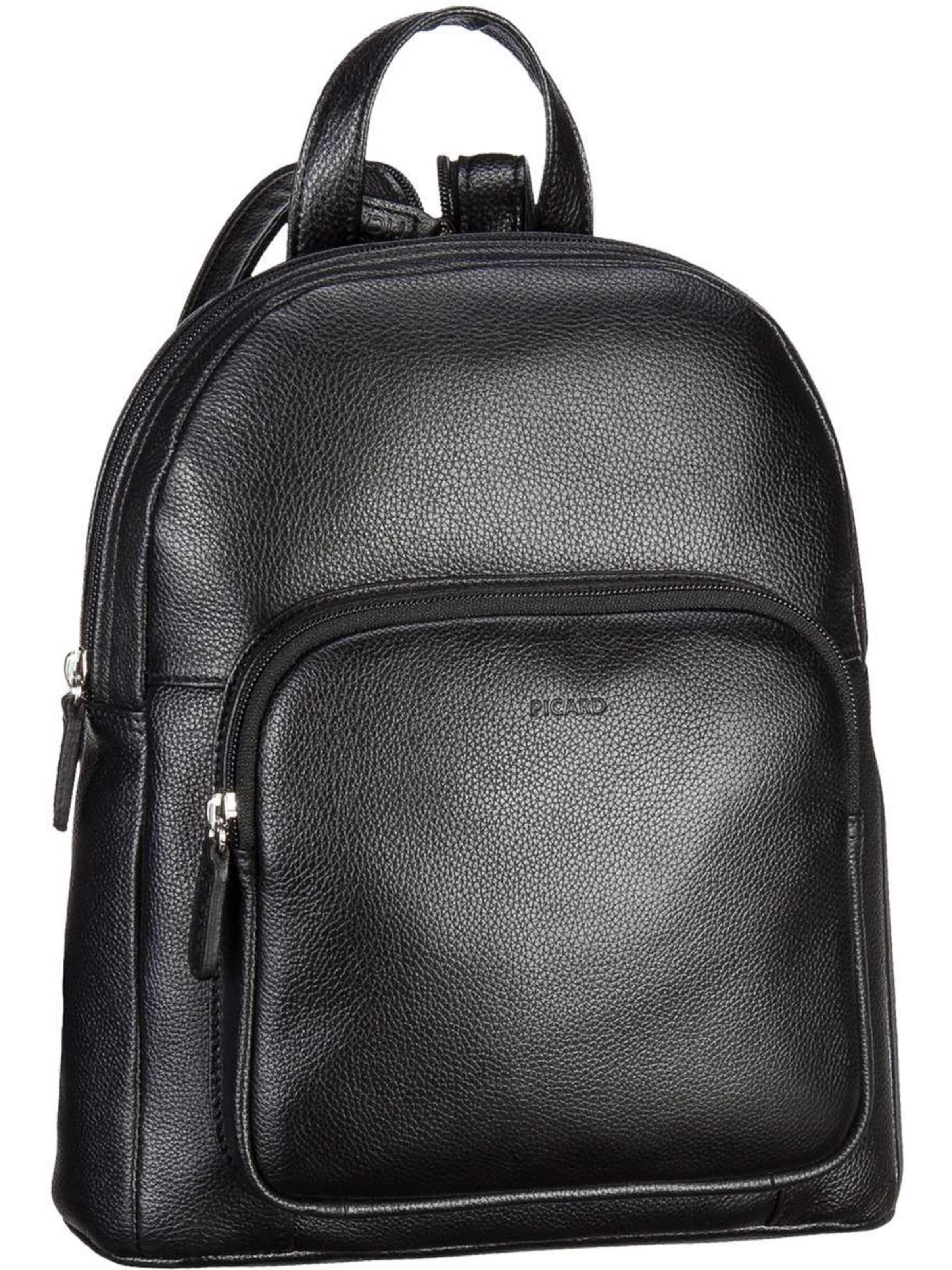 Picard Rucksack 'Luis' in Schwarz: Vorderseite