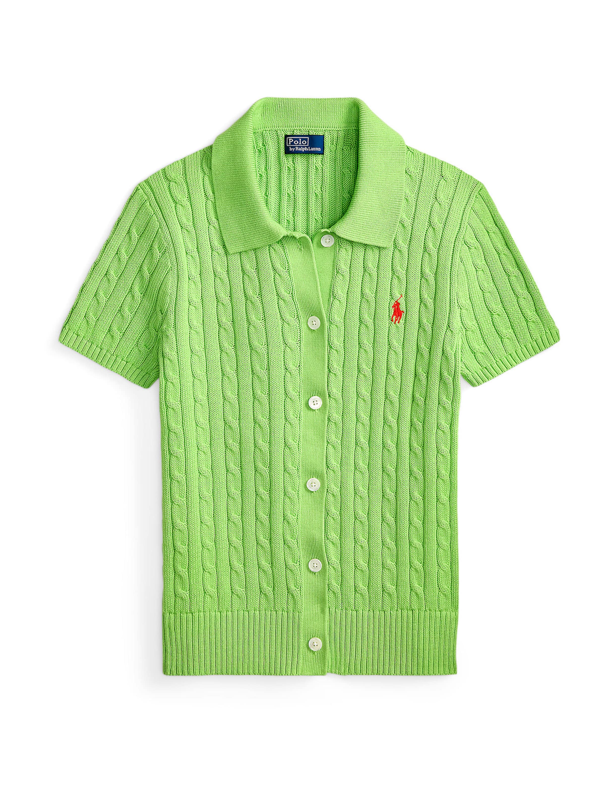 Polo Ralph Lauren Pletena jopa | neonsko zelena barva, Prikaz izdelka