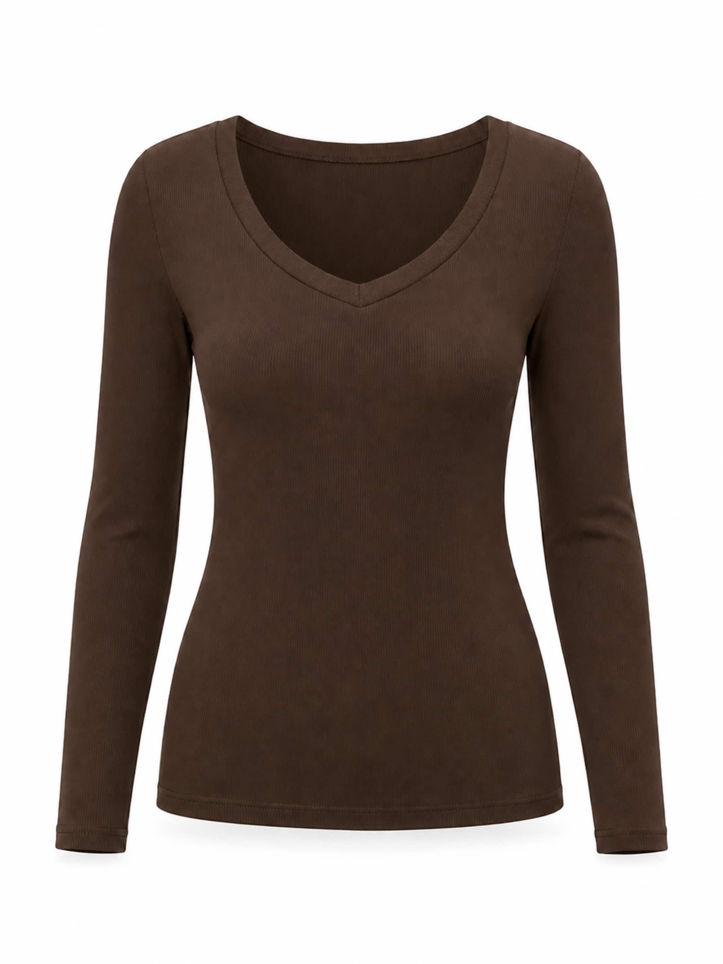 AOTTORI Shirt‌‌‌‌‌ in Braun: Vorderseite