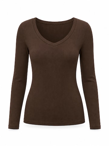 AOTTORI Shirt in Braun: Vorderseite