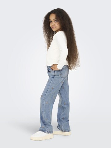 ONLY GIRLS Wide leg Jeans 'KOGJuicy' in Blauw