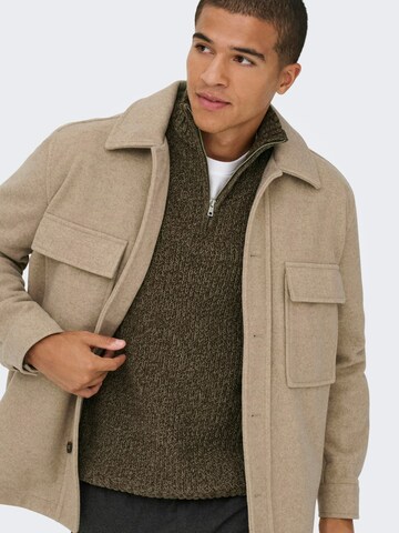 Only & Sons Trui 'Join' in Bruin
