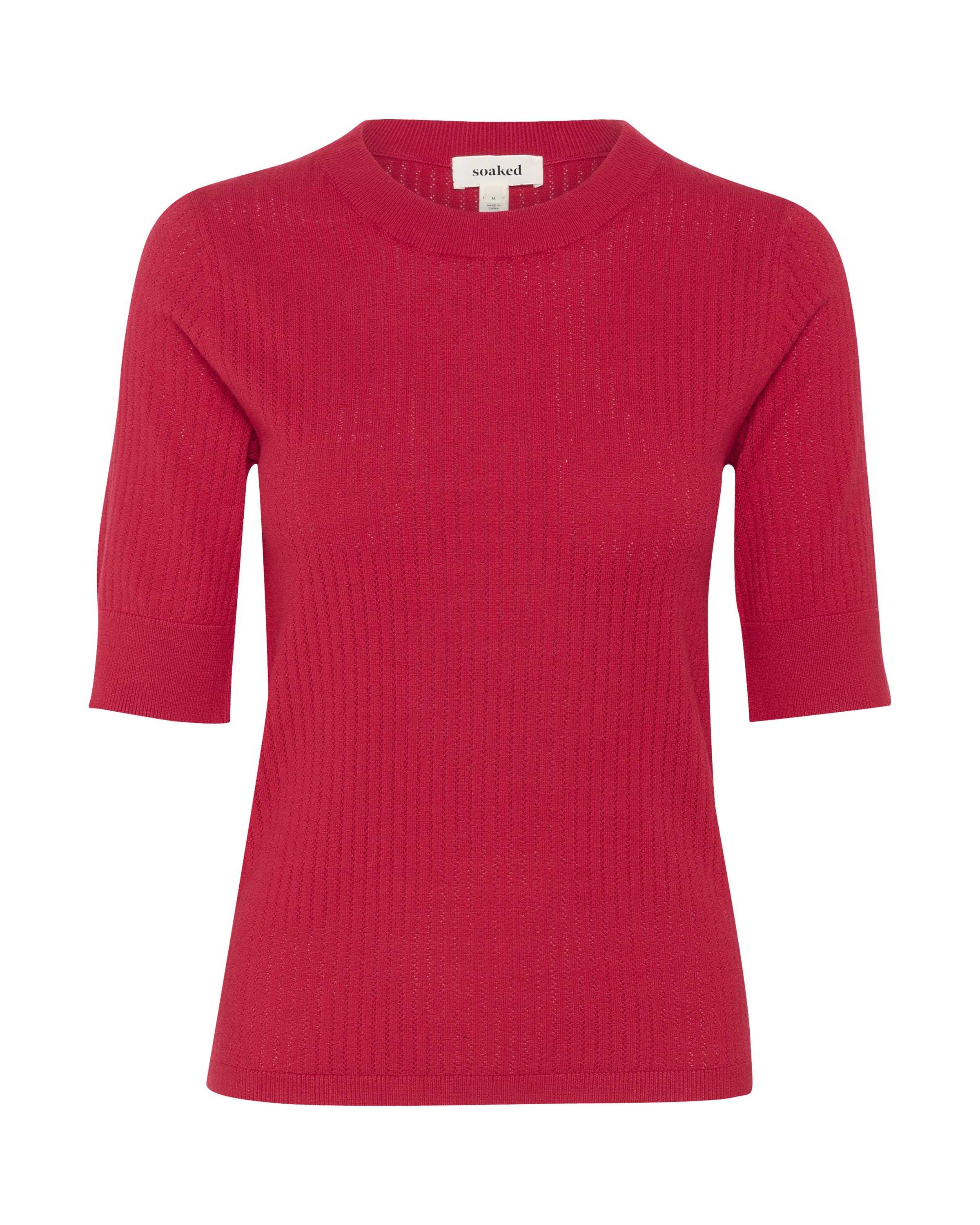 SOAKED IN LUXURY Sweter 'SLSpina' w kolorze czerwony: przód