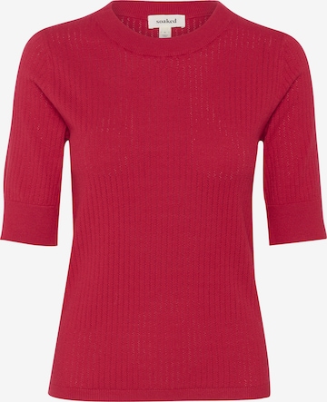 SOAKED IN LUXURY Sweter 'SLSpina' w kolorze czerwony: przód