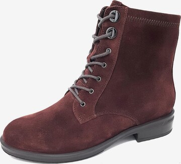 Hartjes Lace-Up Ankle Boots in Red: front