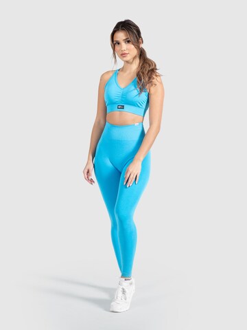 Smilodox Skinny Sporthose 'Amaze Scrunch' in Blau
