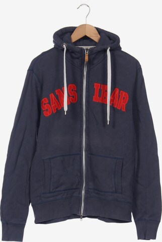SANSIBAR Sweatshirt & Zip-Up Hoodie in L in Blue: front