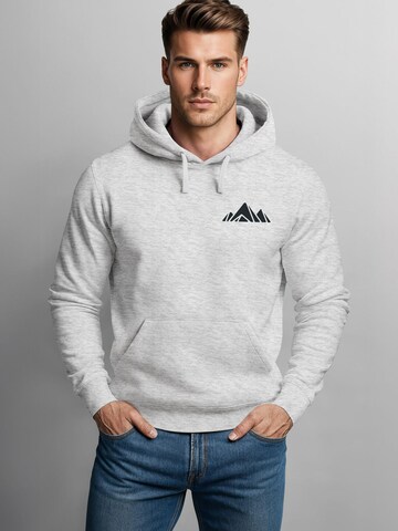 Neverless Sweatshirt 'Berg Polygon' in Grey