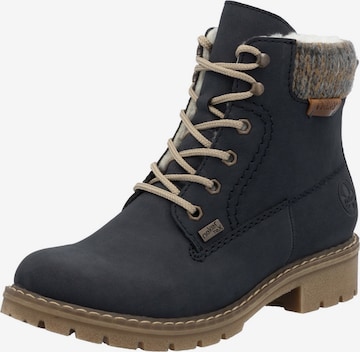 Bottines à lacets Rieker en bleu : devant