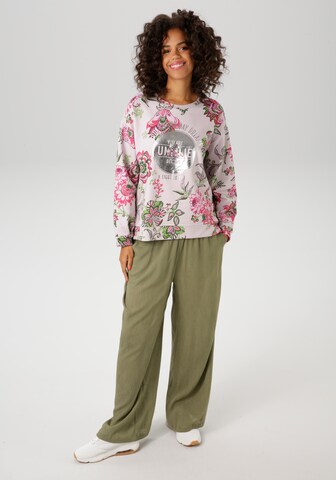 Aniston CASUAL Wide Leg Hose in Grün