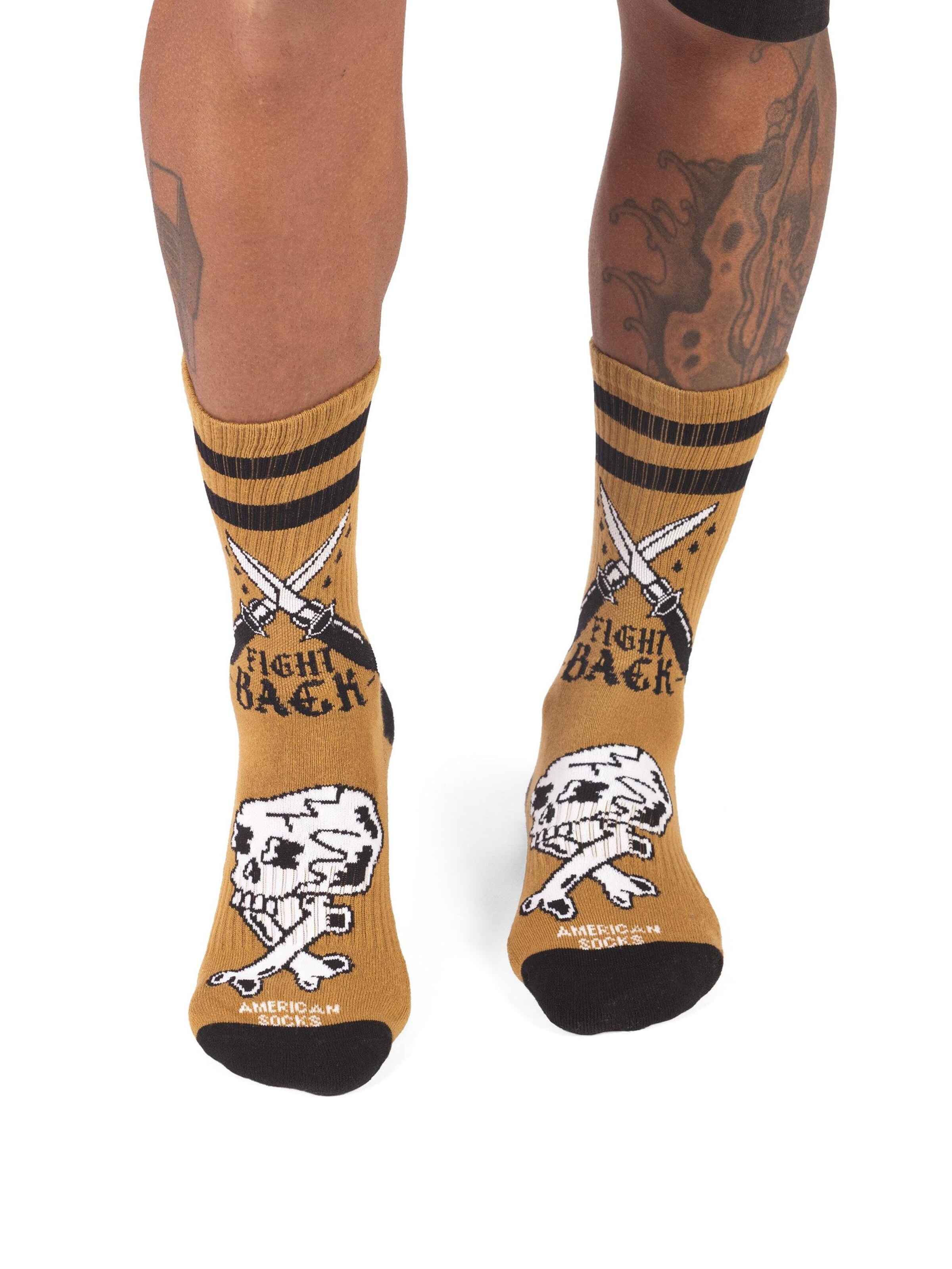 American Socks - Calcetines 'Fight Back' en marrón