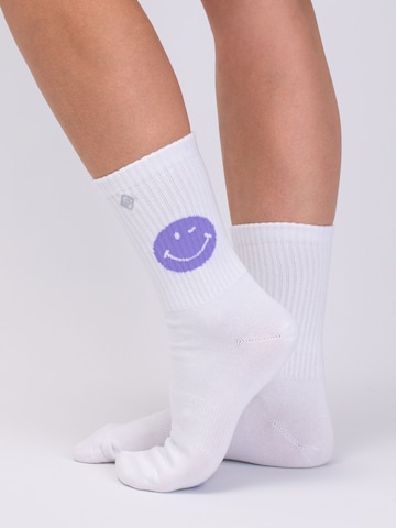 J.Clay Sokken in Wit: voorkant