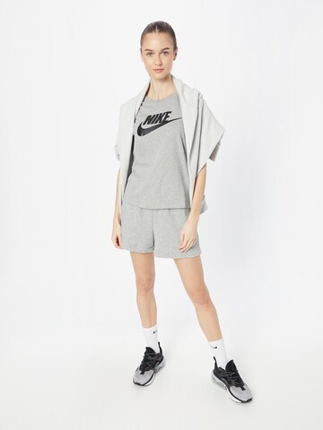 Nike Sportswear Skinny Funkční tričko 'Essential' – šedá