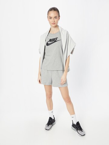 Nike Sportswear Skinny Shirt 'Essential' in Grau