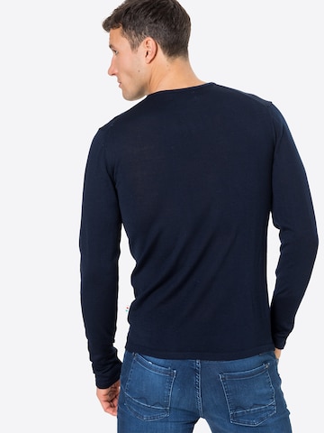 Casual Friday Regular Fit Pullover in Blau