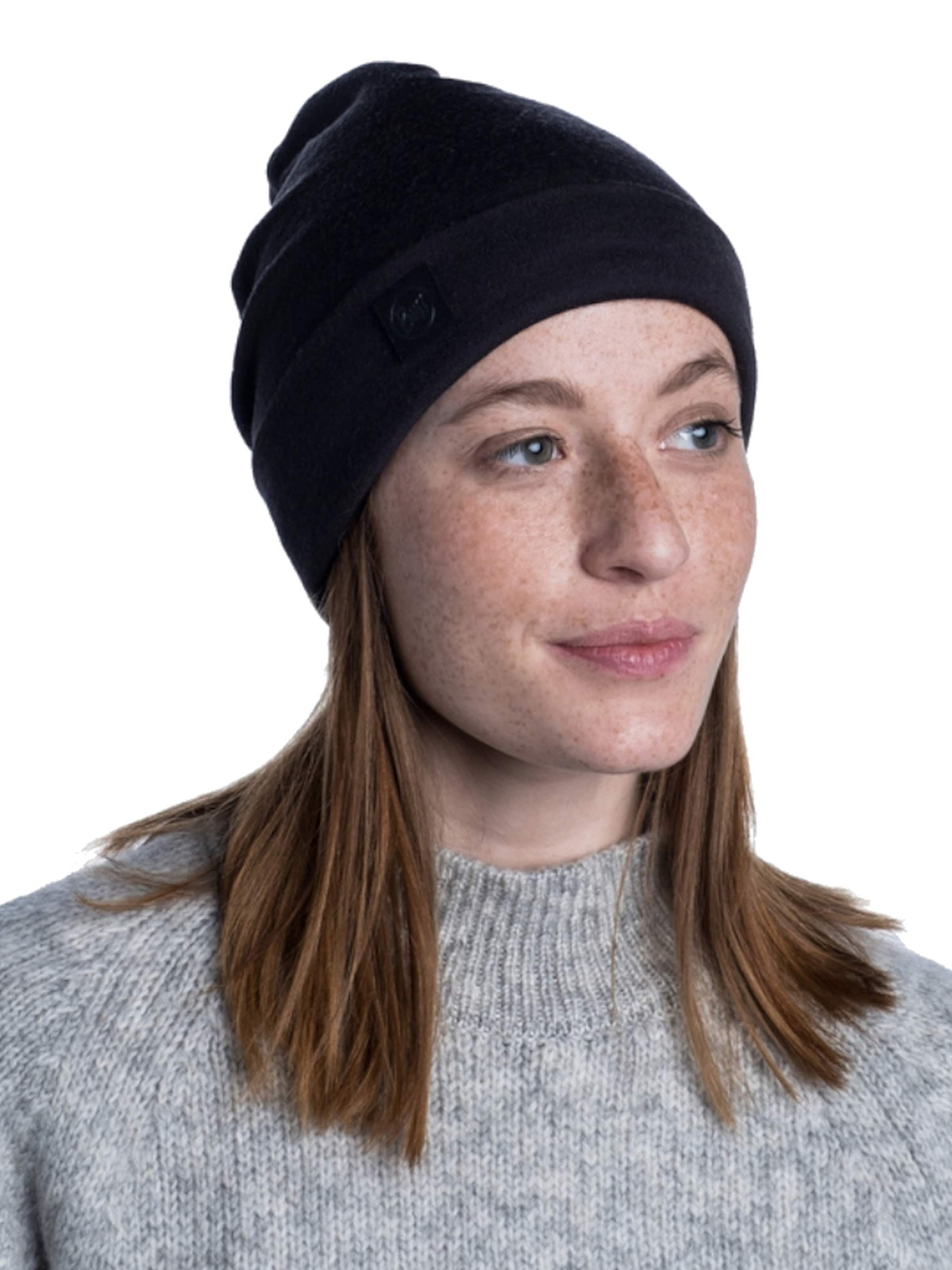 BUFF Mütze 'Buff Merino Heavyweight Beanie'‌‌‌‌‌‌‌ in Schwarz: Vorderseite