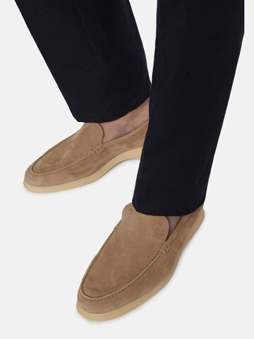 Boggi Milano Moccasins 'Suede' in Beige: front