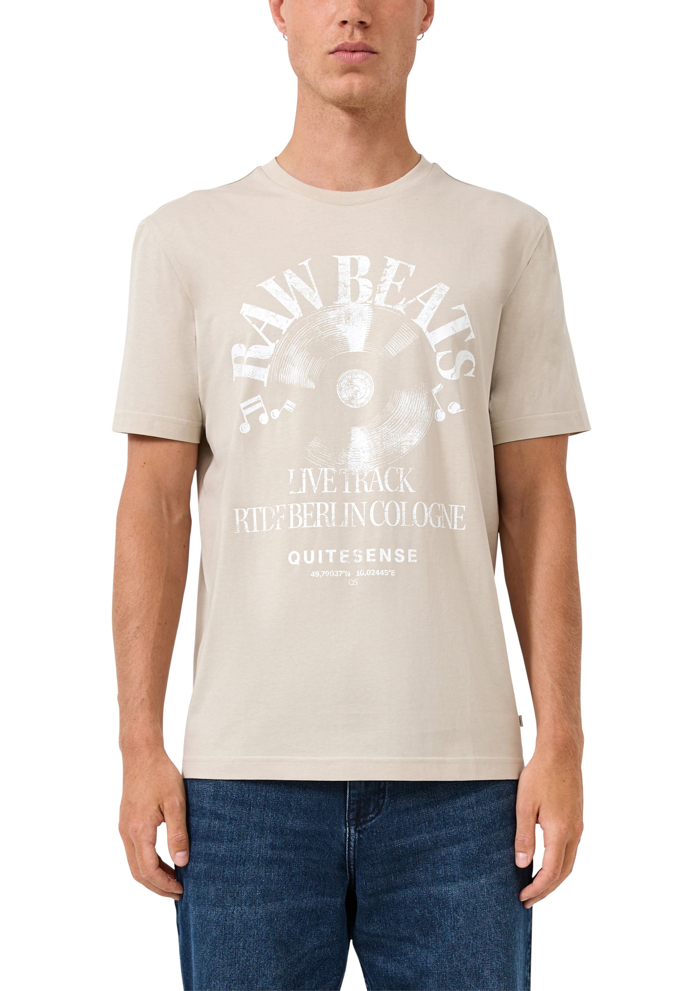 QS Shirt in Beige: front