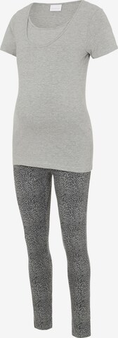 MAMALICIOUS Pajama 'Patrine Nell' in Grey: front