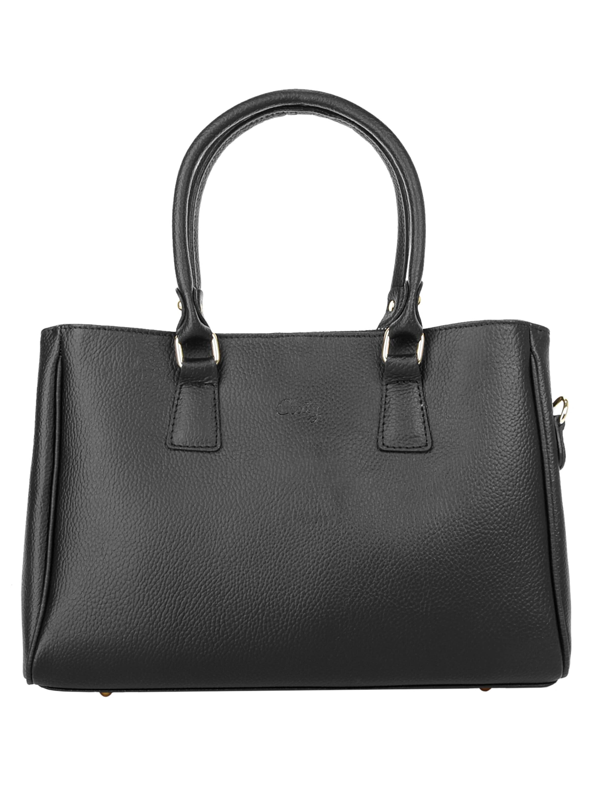 Cluty Handbag in Black: front