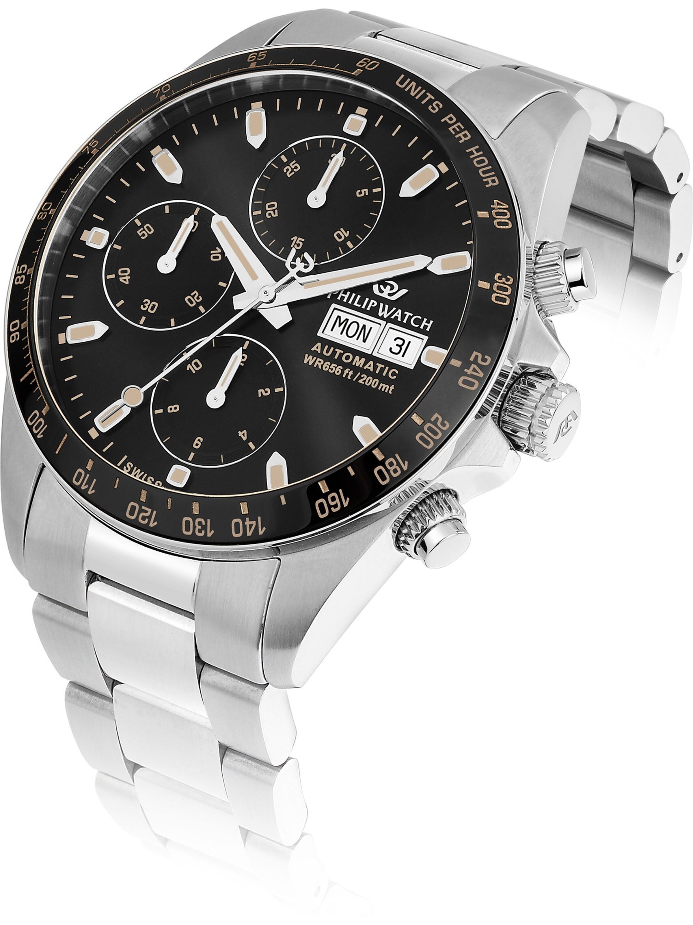 Philip Watch Analoguhr Set in Silber