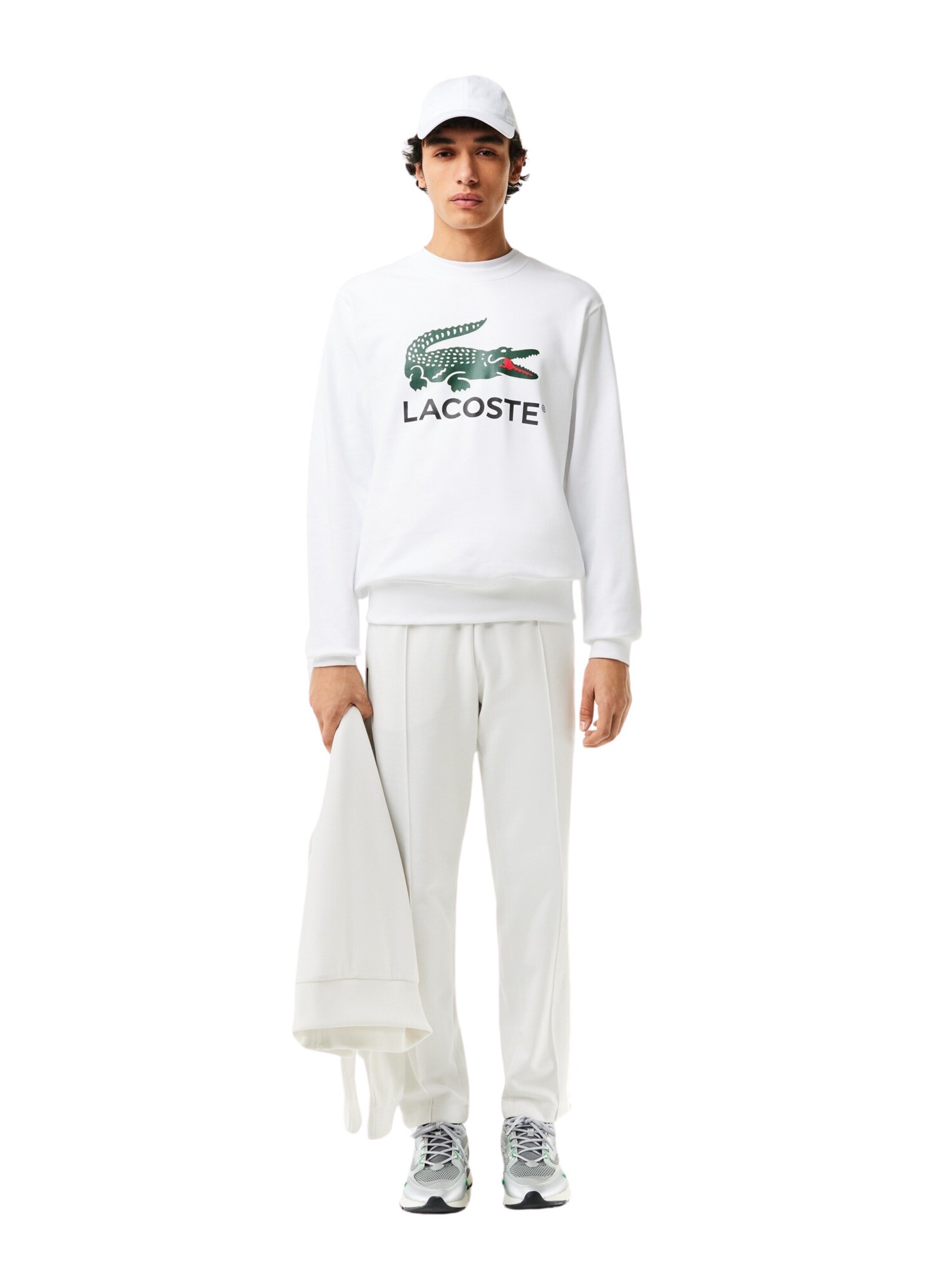 Felpa di LACOSTE in bianco