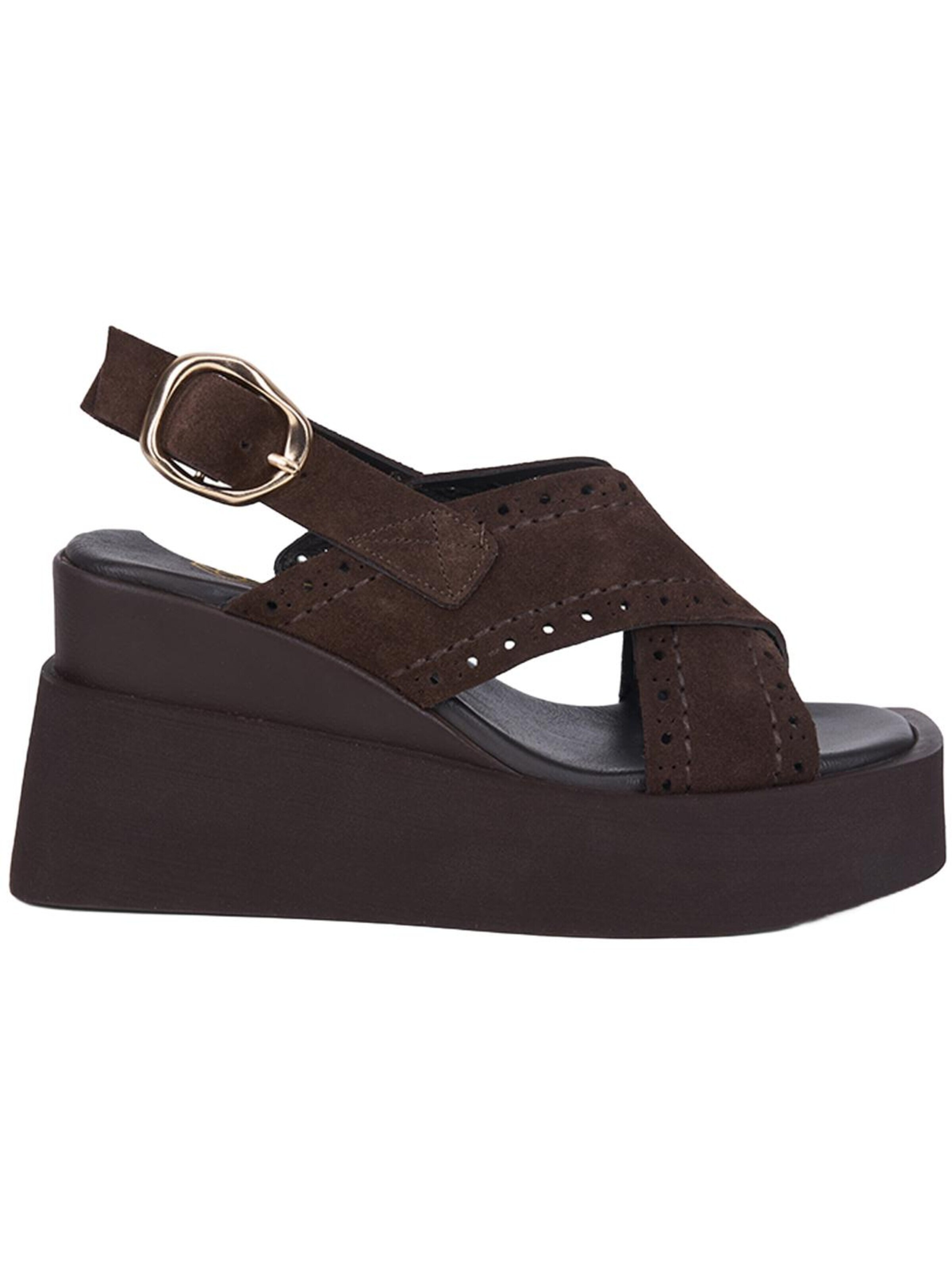 Sandales 'Keilsandalen' Desa en marron