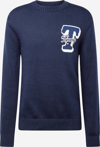 Pullover 'Letterman' di Tommy Jeans in blu: frontale