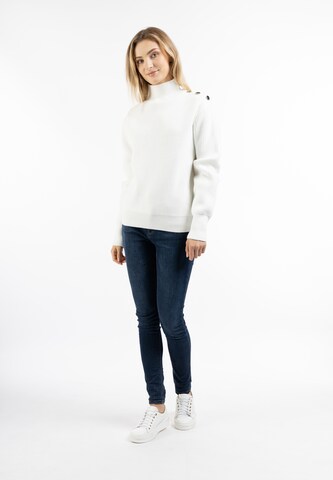 DreiMaster Maritim Sweater 'Palpito' in White
