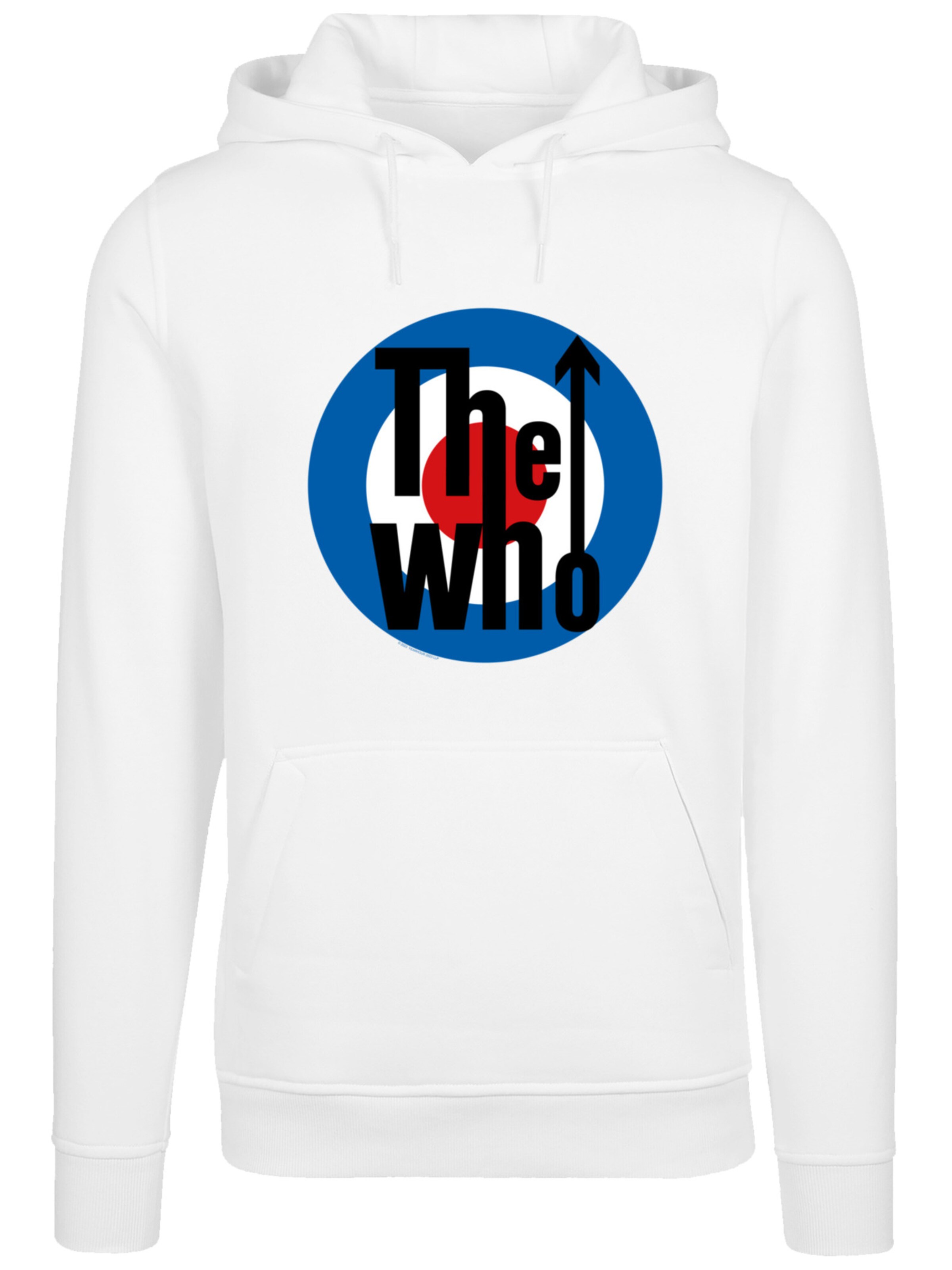 F4NT4STIC Sweatshirt 'The Who Target Classic' in Weiß: Vorderseite