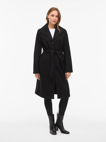 VILA Between-Seasons Coat 'VICLAUDINE' in Black: front