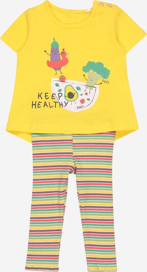 Boboli Pidžama set u žuta / zelena / tamno ljubičasta / pastelno crvena / bijela, Pregled proizvoda