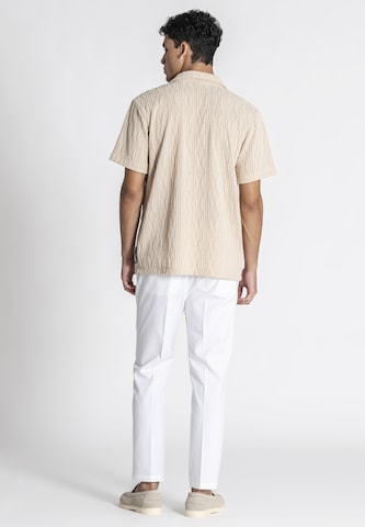 Gianni Kavanagh Regular fit Button Up Shirt 'Diamond' in Beige