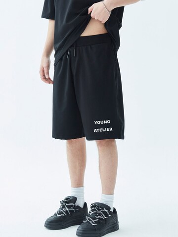 VAMOS CLO Loose fit Trousers 'Yvelines' in Black