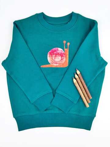 MelaDi Sweatshirt 'Rote Schnecke' in Green