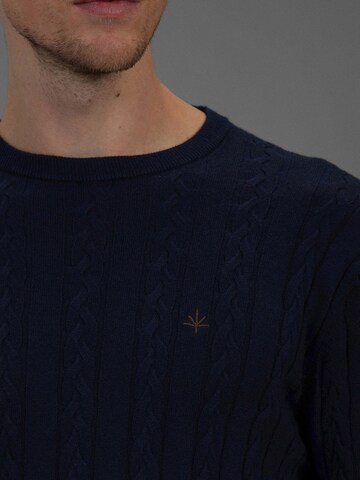 Laurent Vergne Sweater 'Sorbonne - Cable Sweater - Navy' in Blue