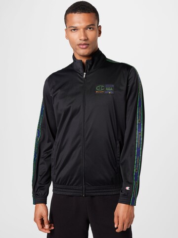 Champion Authentic Athletic Apparel Training Jacket in Black: front