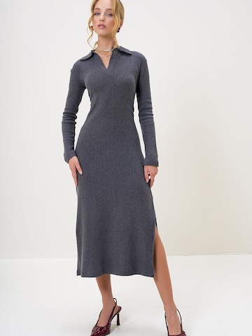 Robes en maille Trend Alaçatı Stili en gris