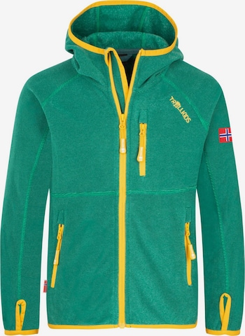 TROLLKIDS Fleece Jacket in Green: front