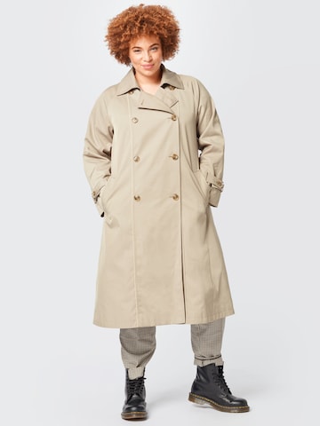 Persona by Marina Rinaldi Between-Seasons Coat 'TIMO' in Beige: front