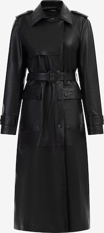 DreiMaster Vintage Between-Seasons Coat in Black: front