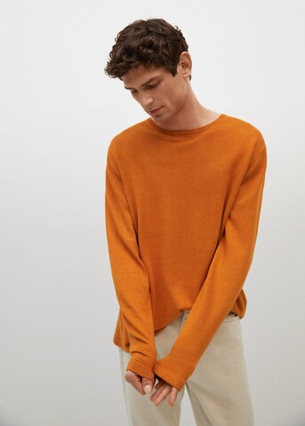 Pull-over MANGO MAN en orange : devant