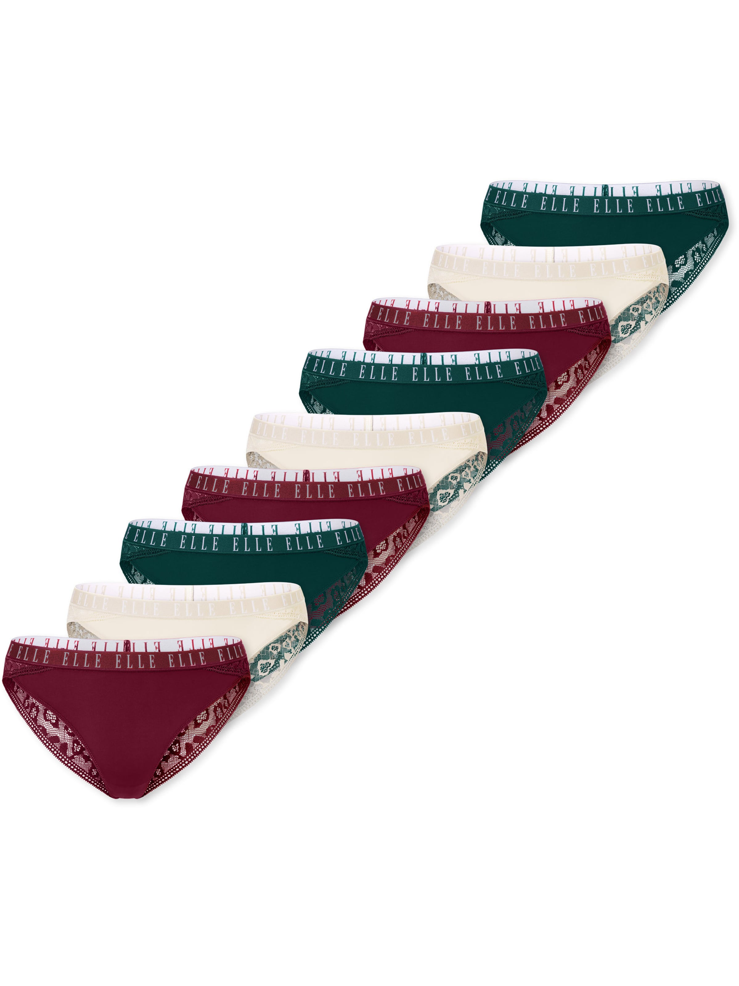 ELLE Slip ' Lace ' in Green: front