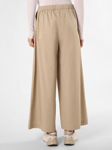 Marie Lund Wide leg Bandplooibroek in Beige