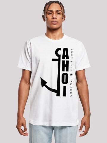 F4NT4STIC T-Shirt 'Ahoi Anker Crop Knut & Jan Hamburg' in Weiß: Vorderseite