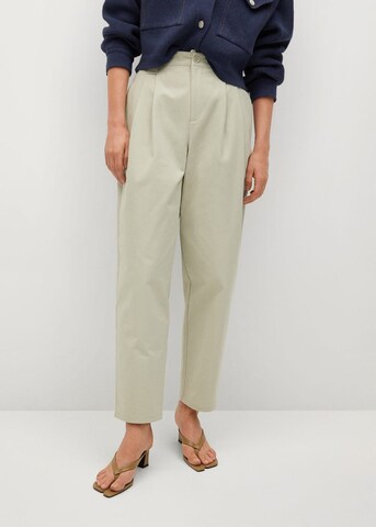 MANGO Loose fit Pleat-Front Pants 'Mint' in Green