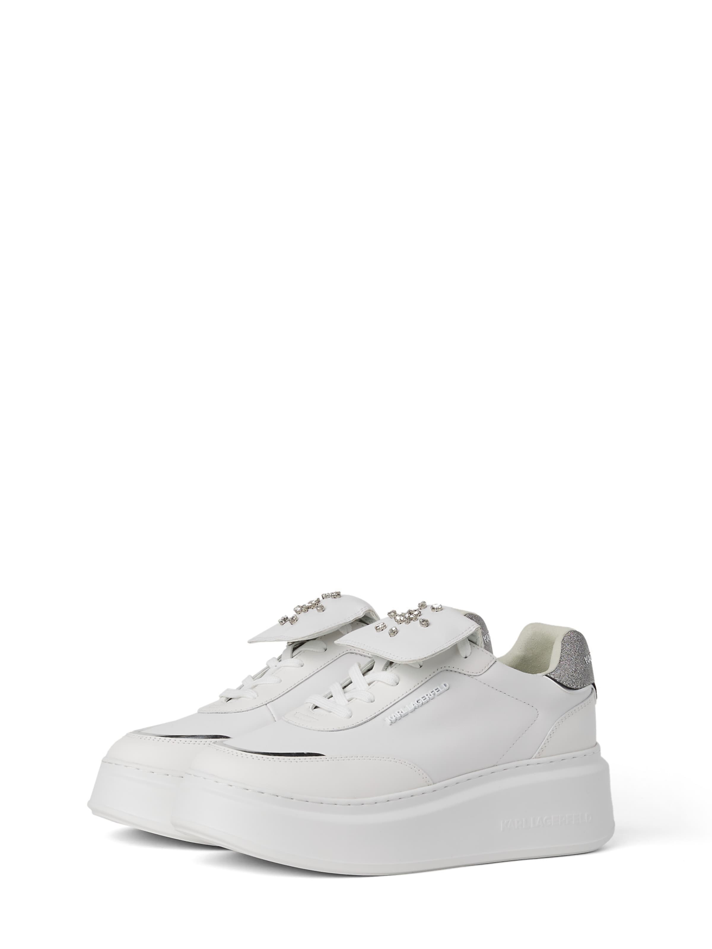 Karl Lagerfeld Platform trainers ' Anakapri Florastone' in White: front