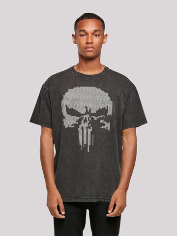 F4NT4STIC Shirt 'Marvel Punisher' in Zwart: voorkant
